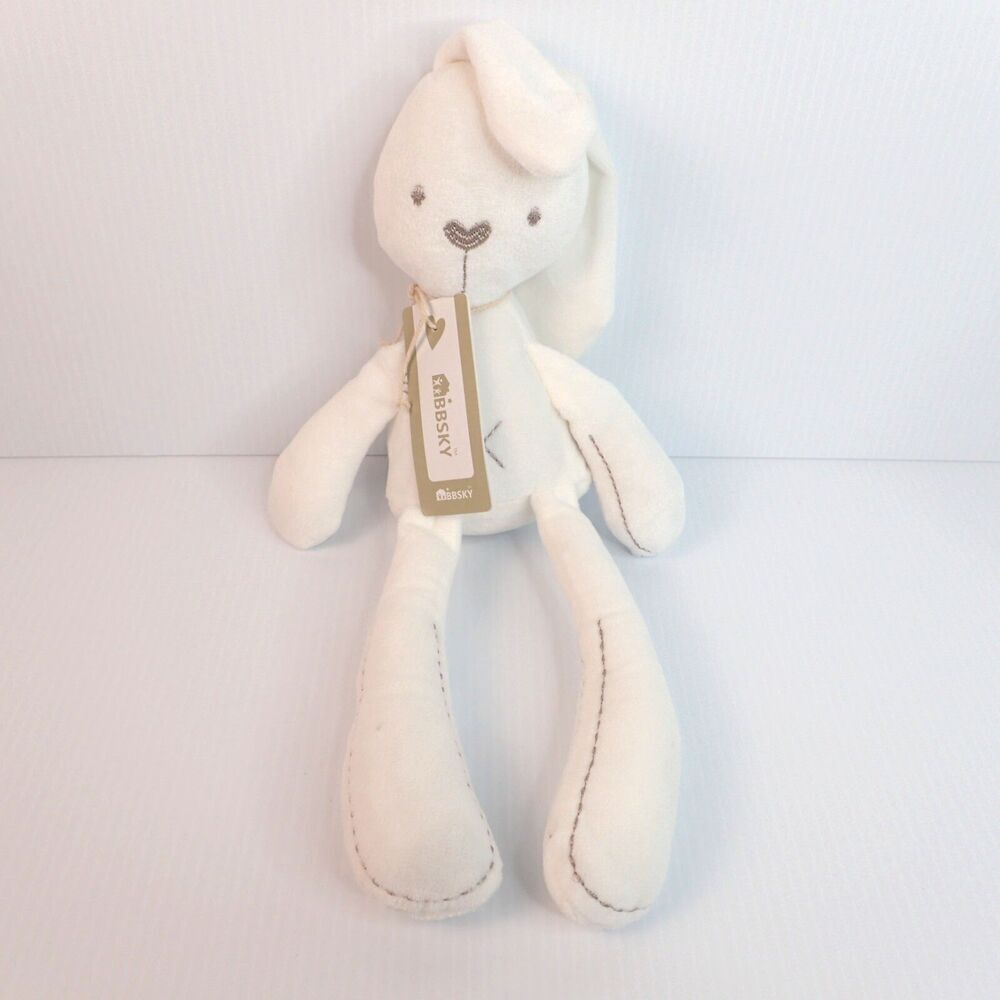 BBSKY 14" Bunny Rabbit Plush Stuffed Animal Striped Stitching w/Tag